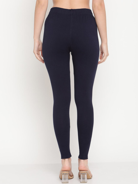 TAG 7 Women Pack Of 2 Solid Comfort-Fit Ankle-Length Leggings - Image 3