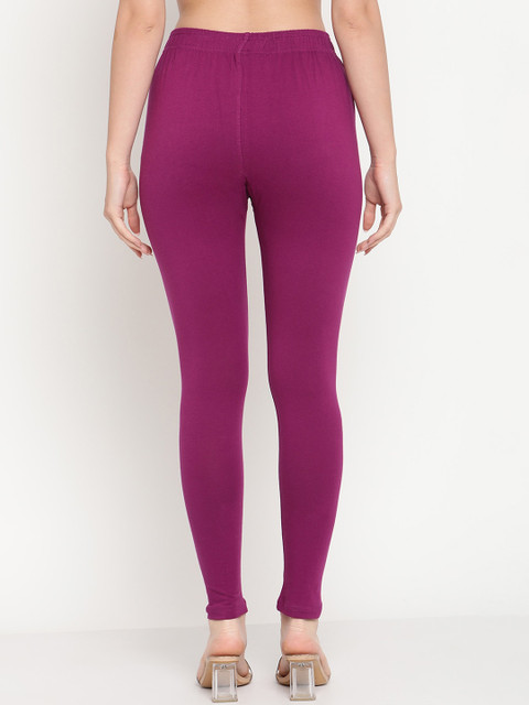 TAG 7 Women Pack Of 2 Solid Comfort-Fit Ankle-Length Leggings - Image 3