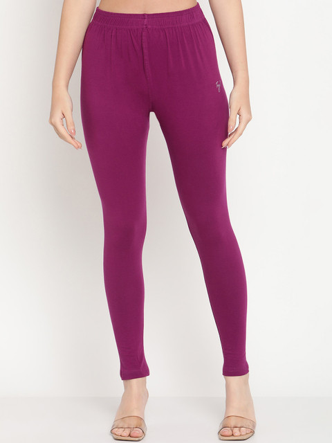 TAG 7 Women Pack Of 2 Solid Comfort-Fit Ankle-Length Leggings - Image 2