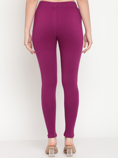 TAG 7 Women Pack Of 2 Solid Comfort-Fit Ankle-Length Leggings - Image 3