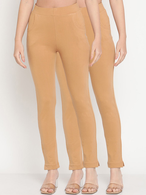 TAG 7 Women Pack of 2 Beige Leggings