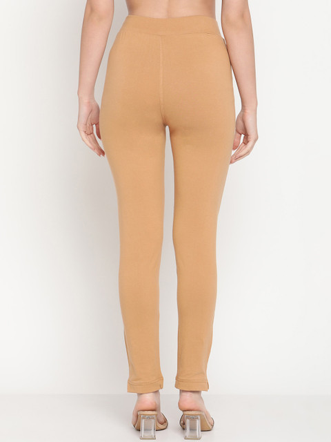 TAG 7 Women Pack of 2 Maroon & Beige Solid Kurti Pants - Image 3