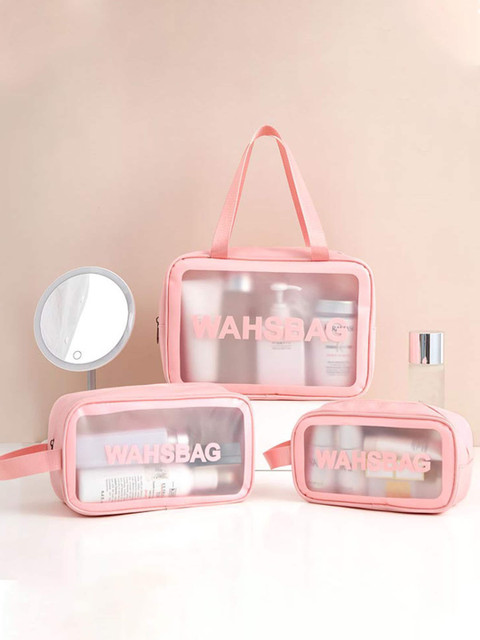 ALLURE Set of 3 Pink Travel Accessory