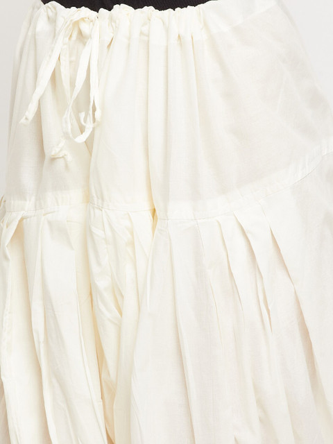 Clora Creation Women Cream-Coloured Solid Pure Cotton Salwar - Image 6