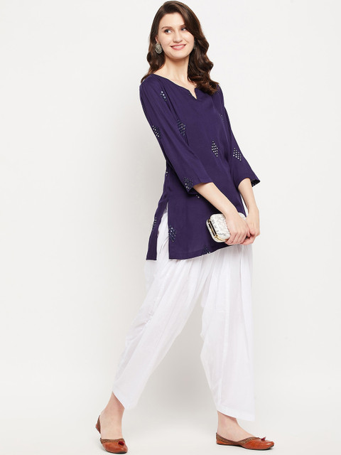 Clora Pack of 2 Black & White Solid Pure Cotton Salwar - Image 5