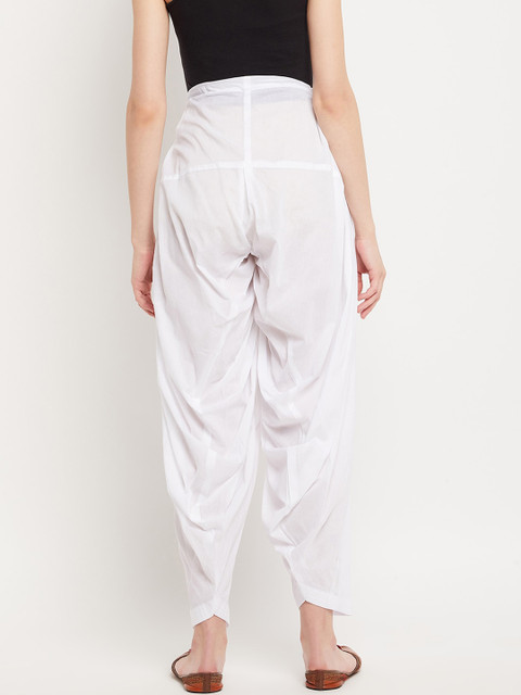 Clora Pack of 2 Black & White Solid Pure Cotton Salwar - Image 3