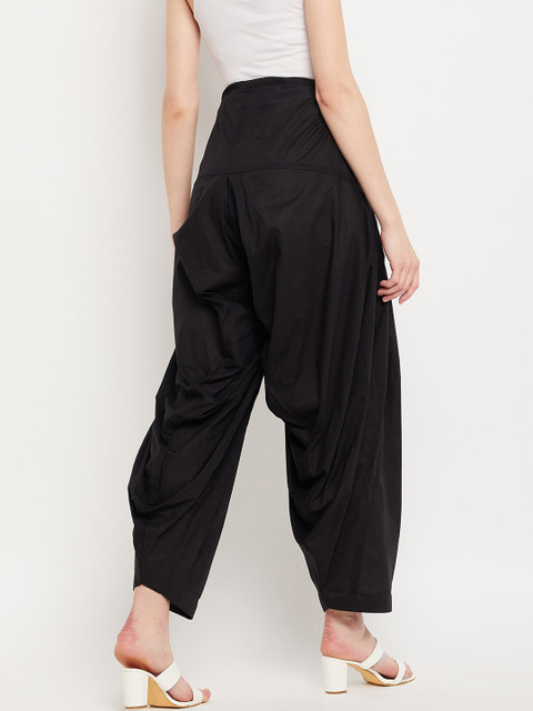 Clora Pack of 2 Black & White Solid Pure Cotton Salwar - Image 4