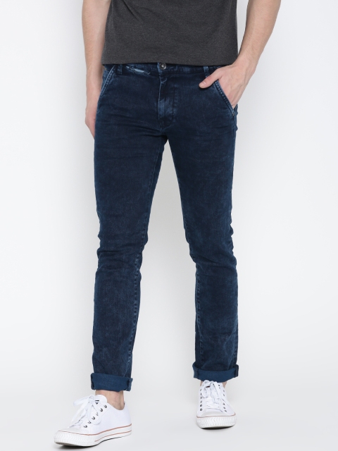 United Colors of Benetton Men Navy Skinny Fit Stretchable Jeans