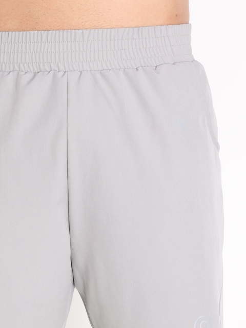 CHKOKKO Men Grey Solid Mid Rise Double Layered Regular Fit Running Sports Shorts - Image 6