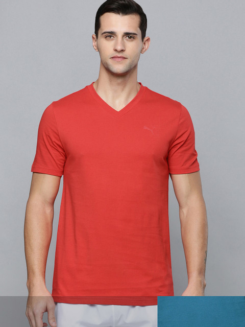 Puma Men Pack Of 2 V-Neck T-Shirts