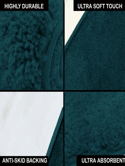 LUXEHOME INTERNATIONAL Teal Blue Runner - Image 4