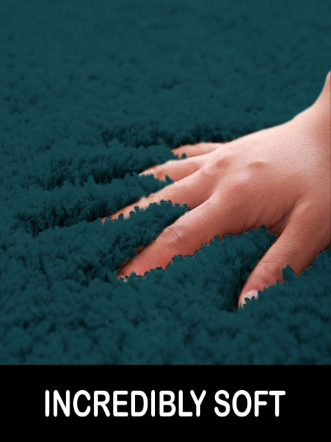LUXEHOME INTERNATIONAL Teal Blue Runner - Image 6
