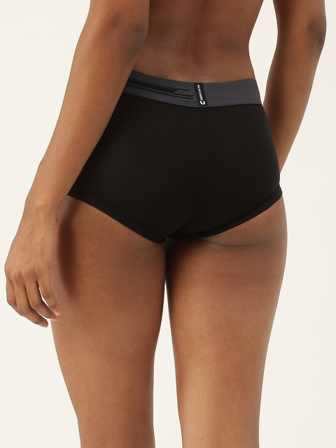 FREECULTR Women Black Anti Bacterial Micro Modal Boxer Briefs - Image 4