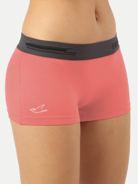 FREECULTR Women Black & Red Pack Of 2 Solid Boy Shorts - Image 3
