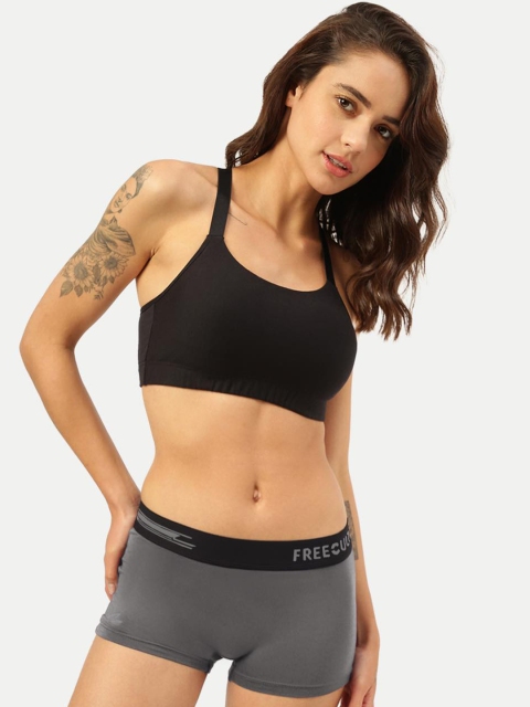 FREECULTR Women Grey Antibacterial Micro Modal Boy Shorts - Image 5