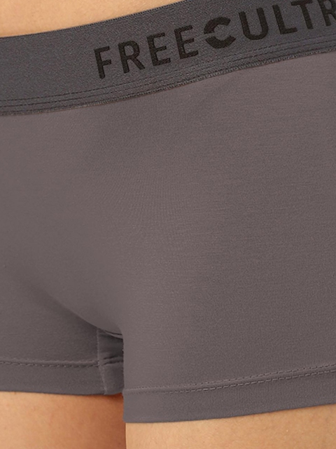 FREECULTR Women Grey Anti Microbial Boy Shorts - Image 7