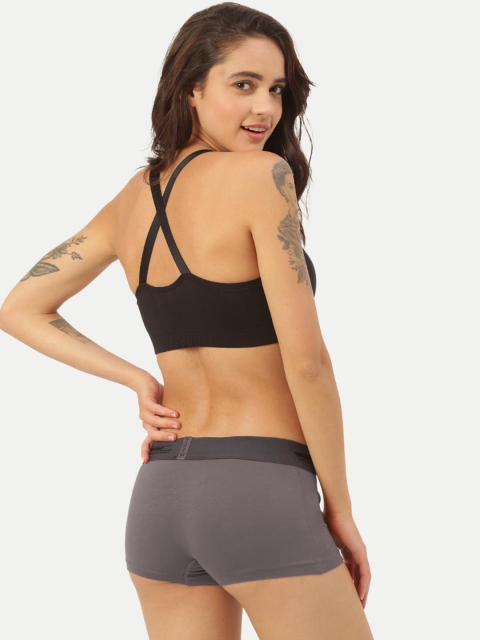 FREECULTR Women Grey Anti Microbial Boy Shorts - Image 6