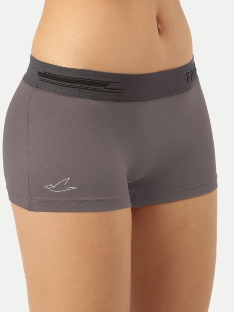 FREECULTR Women Pack of 2 Grey Anti Bacterial Boy Shorts - Image 3