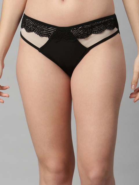 CUKOO Women Black Solid Bikini Briefs BP21-030