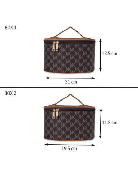 NFI essentials Brown & Black Set Of 2 Cosmetic Boxs - Image 7