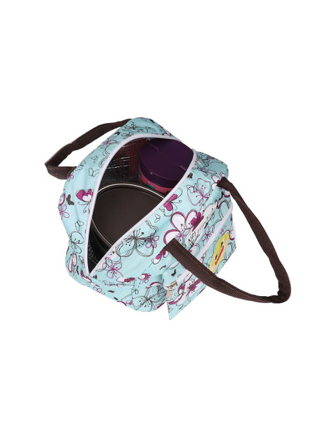 NFI essentials Women Blue & White Printed Lunch Bag - Image 4