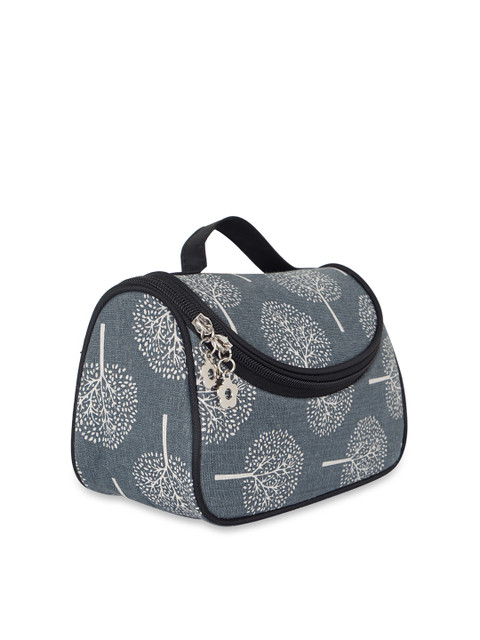NFI essentials Women Grey & White Printed Cosmetic Pouch