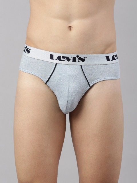 Levis Men Solid Pure Cotton Brief with Smartskin Technology