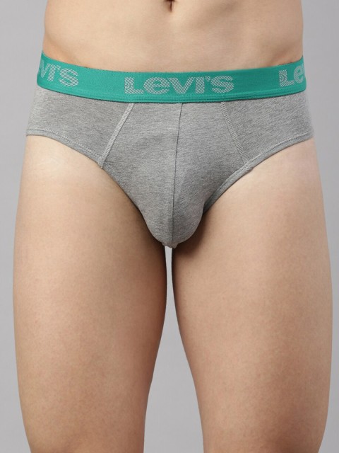 Levis Men Solid Cotton Active Brief with Ultrasoft Waistband