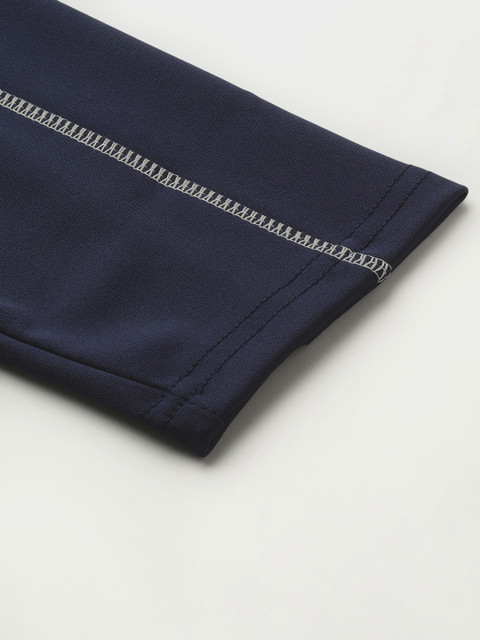 Blinkin Women Navy Blue Solid Three Fourth Tights - Image 7