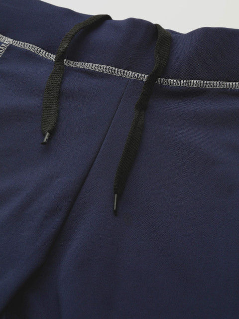 Blinkin Women Navy Blue Solid Three Fourth Tights - Image 5