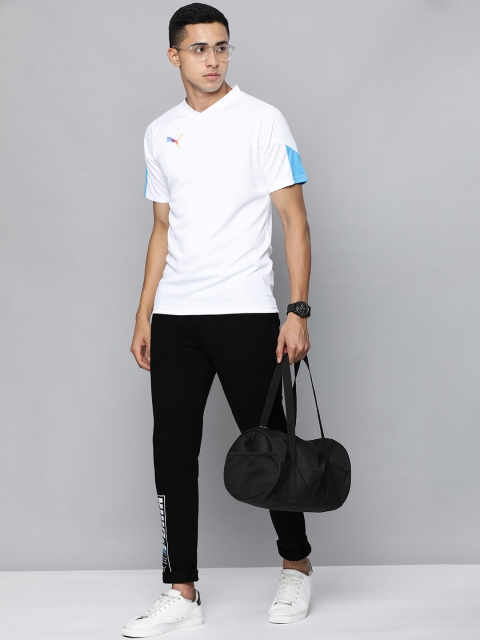 Puma Men Black Typography Printed Slim Fit Regular Track Pants - Image 4