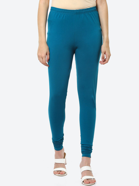 Biba Teal Blue Ankle Length Leggings