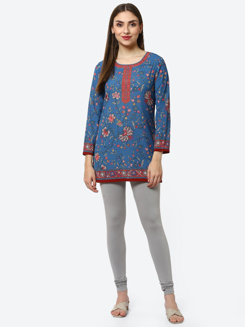 Biba Women Grey Solid Churidar Length Leggings - Image 5