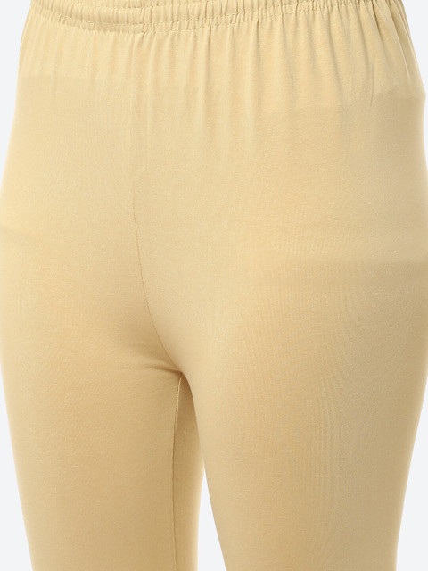 Biba Women Beige Solid Churidar Length Leggings - Image 6