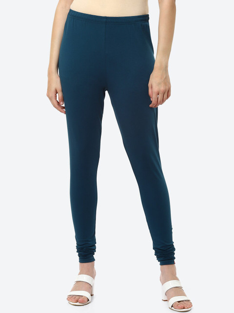 Biba Women Teal Solid Churidar