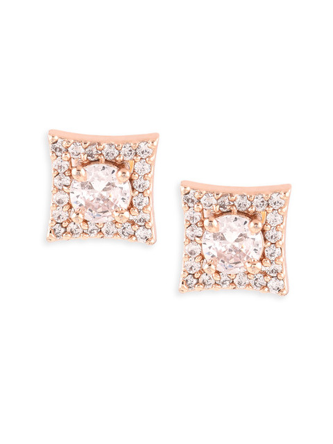 AMI Rose Gold Contemporary Studs Earrings - Image 5