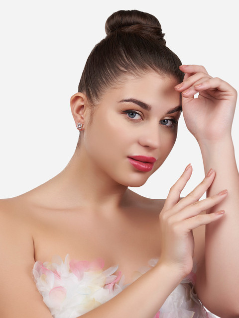 AMI Rose Gold Contemporary Studs Earrings - Image 4