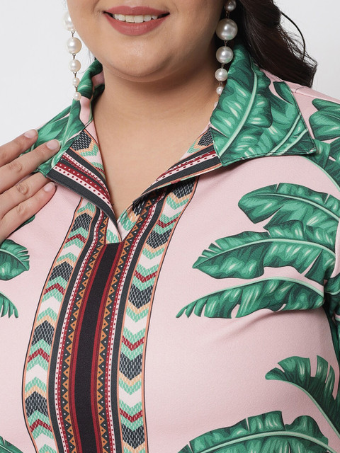 Amydus Plus Size Multicoloured Floral Shirt Dress - Image 2