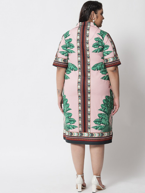 Amydus Plus Size Multicoloured Floral Shirt Dress - Image 5