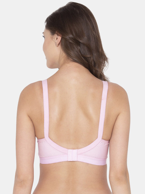 Souminie Pack of 2 Plus Size Pink Non Wired Non Padded Cotton Bra - Image 4