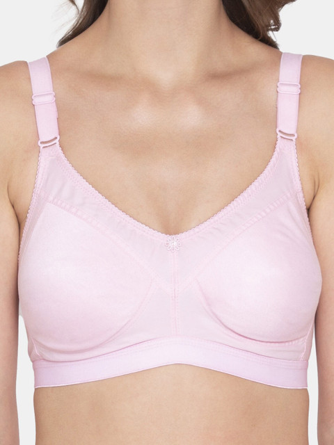 Souminie Pack of 2 Plus Size Pink Non Wired Non Padded Cotton Bra - Image 5