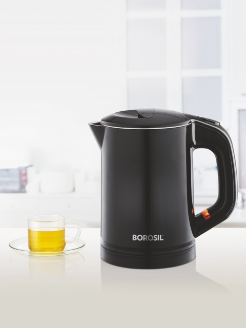 BOROSIL Black EVA Cooltouch Electric Kettle 600 Ml