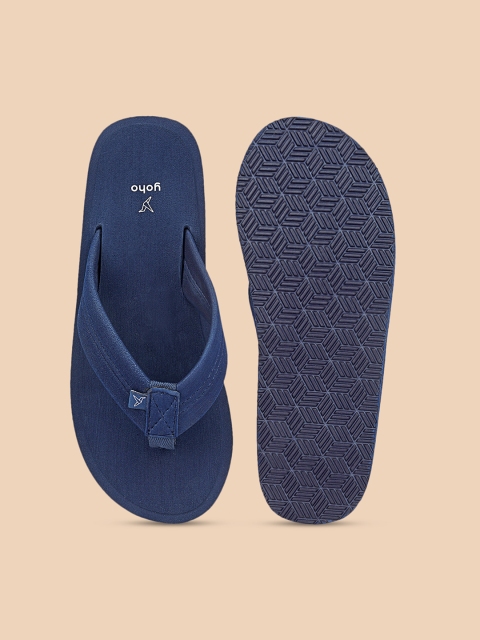 yoho Men Navy Blue Doctor Ortho Comfortable Thong Flip-Flops - Image 3