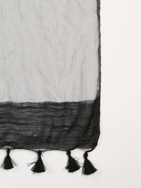 Dupatta Bazaar Black Linen Dupatta - Image 6