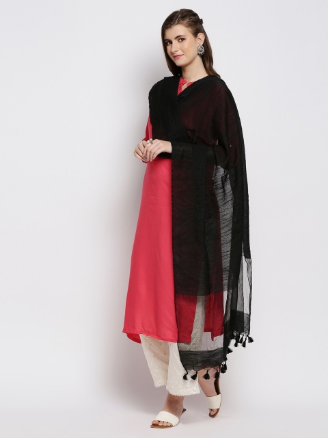 Dupatta Bazaar Black Linen Dupatta - Image 3