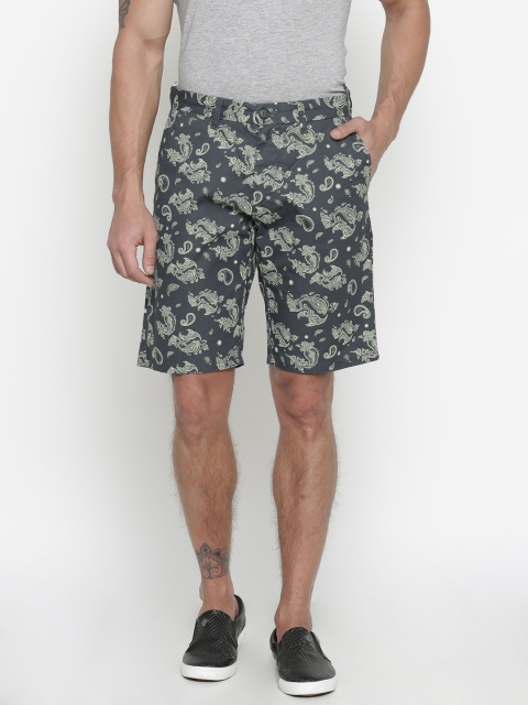 U.S. Polo Assn. Navy Printed Slim Fit Chino Trousers
