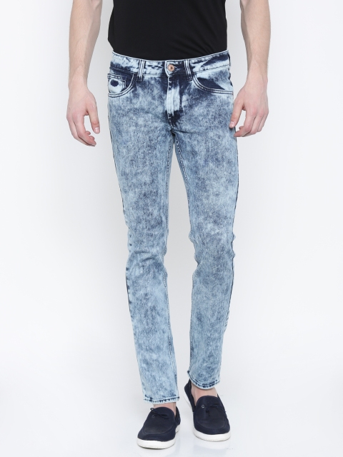 Men Blue Jackson Skinny Fit Acid Wash Rise Stretchable Jeans