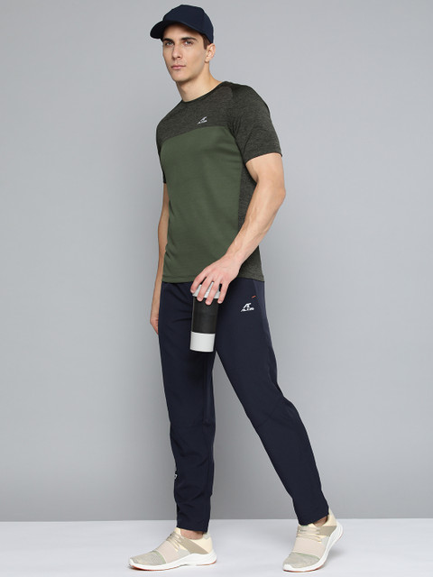 Alcis Men Navy Blue Typography Print Track Pants - Image 4
