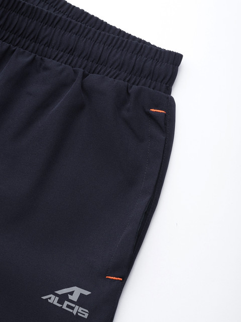 Alcis Men Navy Blue Typography Print Track Pants - Image 6