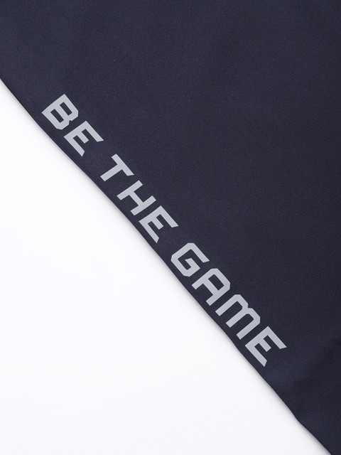 Alcis Men Navy Blue Typography Print Track Pants - Image 7